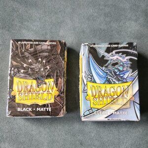 Dragon Shield Japanese Sleeves 60ct Black & Clear - Lot of 2 - Brand new